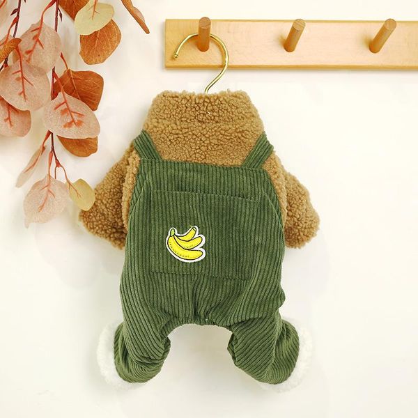 dog apparel green colors clothes with banana printing jumpsuits for autumn and winter est style brushed thick overall
dog apparel green colors clothes with banana printing jumpsuits for autumn and winter est style brushed thick overall