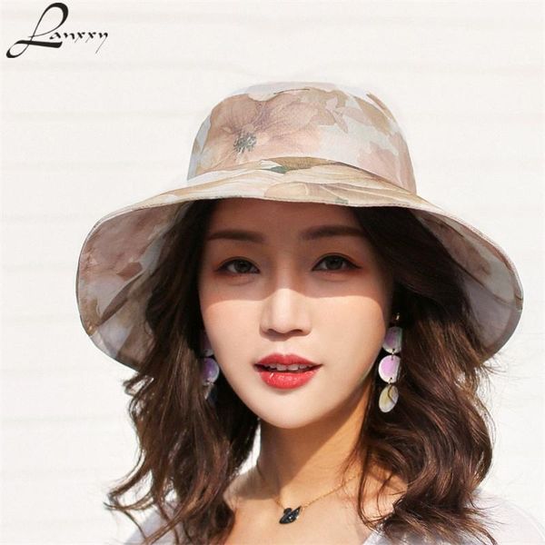 wide brim hats lanxxy 2021 fashion flowers print summer for women travelling headwear beach visors chapeau panama sun hat, Blue;gray
wide brim hats lanxxy 2021 fashion flowers print summer for women travelling headwear beach visors chapeau panama sun hat, Blue;gray