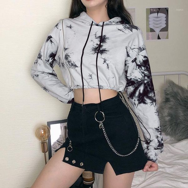 yyxz spring fashion cute tie-dye print contrast color long sleeve woman casual short hoodies sweatshirt lady outwear crop, Black
yyxz spring fashion cute tie-dye print contrast color long sleeve woman casual short hoodies sweatshirt lady outwear crop, Black