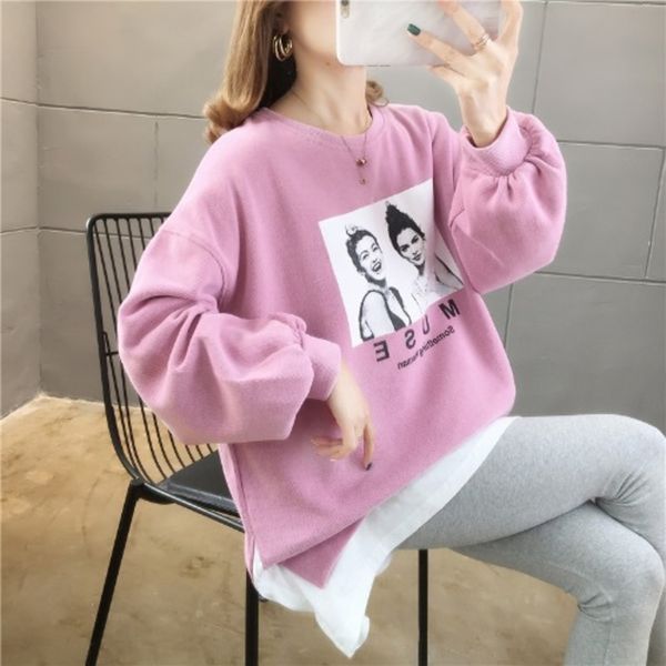 geyak 2020 autumn korean style loose thin round two color matching long sleeve fake large neck size women's sweater women's sweate, Black
geyak 2020 autumn korean style loose thin round two color matching long sleeve fake large neck size women's sweater women's sweate, Black