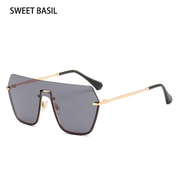 sweet basil 2020 oversized sunglasses women gradient luxury crystal blue black rimless square sun glasses female shades uv400, White;black
sweet basil 2020 oversized sunglasses women gradient luxury crystal blue black rimless square sun glasses female shades uv400, White;black