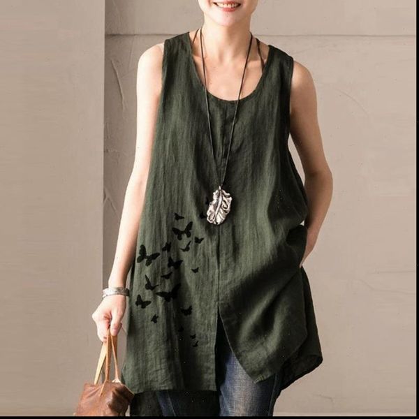 cotton linen vests zanzea summer butterfly tanks women vintage sleeveless blouse casual printed high low blusas female 5xl, White
cotton linen vests zanzea summer butterfly tanks women vintage sleeveless blouse casual printed high low blusas female 5xl, White