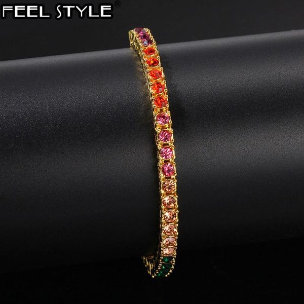 4mm bling iced out 1 row colorful rhinestone bracelet tennis chain bracelets for men hip hop jewelry, Black
4mm bling iced out 1 row colorful rhinestone bracelet tennis chain bracelets for men hip hop jewelry, Black