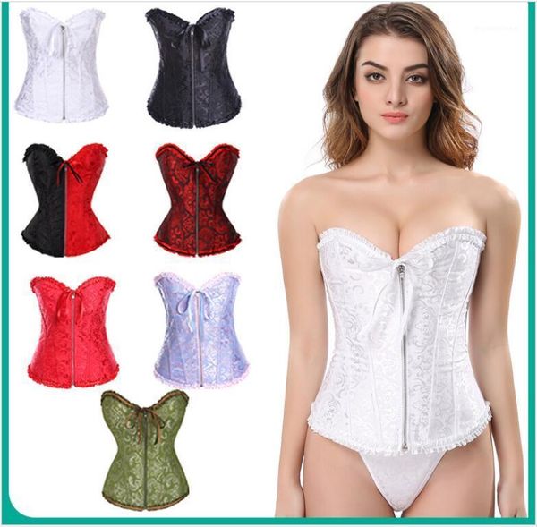 bustiers & corsets and women green white black brocade corset zip vintage style corselet overbust ladies1, Black;white
bustiers & corsets and women green white black brocade corset zip vintage style corselet overbust ladies1, Black;white