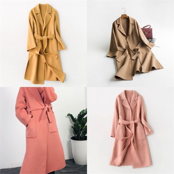 2019 new turn down collar women wool coat with belt elegant women woolen long coat winter wool jacket pocket casaco femininox1020, Black
2019 new turn down collar women wool coat with belt elegant women woolen long coat winter wool jacket pocket casaco femininox1020, Black