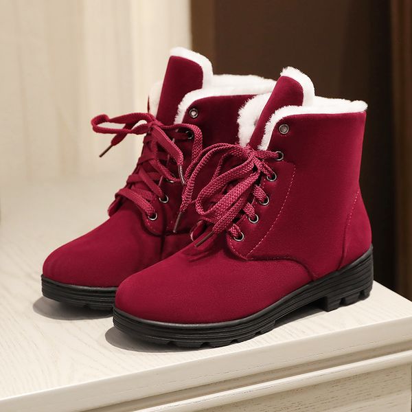 2021 new basic ankle boots warm snow flock lace up thick med heels for women party casual shoes woman spo1, Black
2021 new basic ankle boots warm snow flock lace up thick med heels for women party casual shoes woman spo1, Black