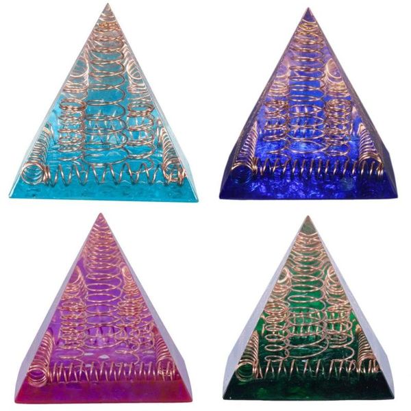 tumbeelluwa orgonite crystal chakra pyramid energy converter reiki resin metal spiral crafts decoration for good luck gift, Pink;blue
tumbeelluwa orgonite crystal chakra pyramid energy converter reiki resin metal spiral crafts decoration for good luck gift, Pink;blue