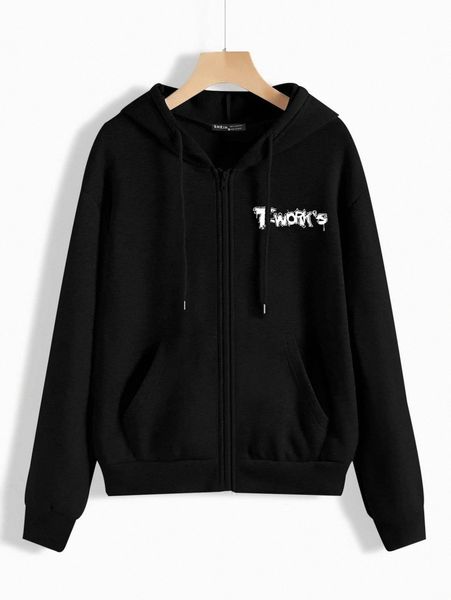 plus letter graphic zip up drop shoulder drawstring thermal hooded jacket n1mj#, Black
plus letter graphic zip up drop shoulder drawstring thermal hooded jacket n1mj#, Black