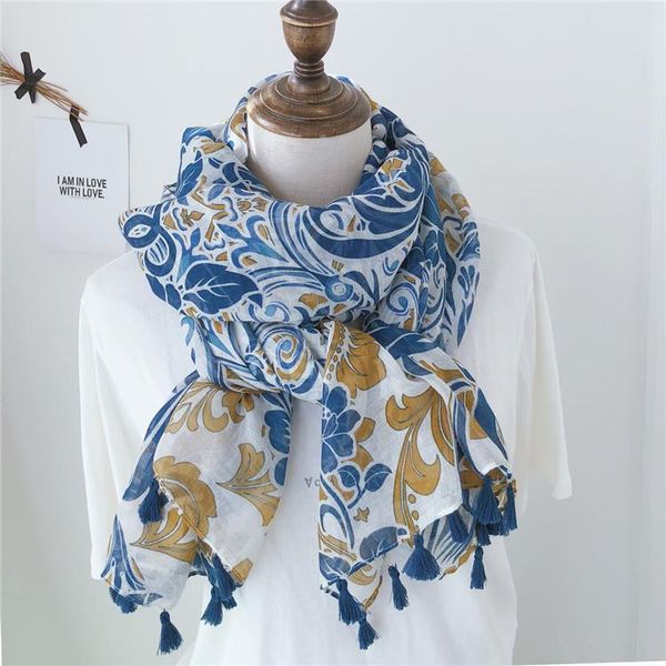 special design women sunscreen scarf floral print lady wrap scaves female tassels foulard, Blue;gray
special design women sunscreen scarf floral print lady wrap scaves female tassels foulard, Blue;gray
