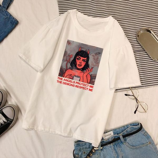 vintage summer harajuku devil letter print fun loose short sleeve gothic tees cartoon casual ulzzang female punk t shirt, White
vintage summer harajuku devil letter print fun loose short sleeve gothic tees cartoon casual ulzzang female punk t shirt, White