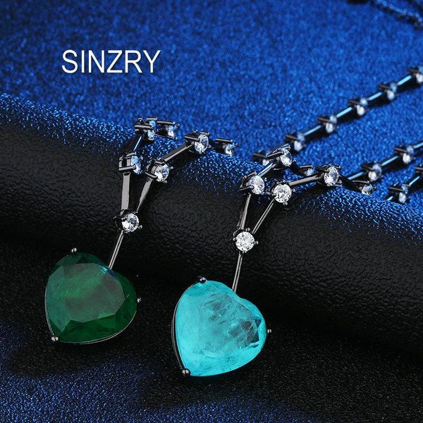 sinzry new black gun plated cubic zirconia heart pendant vintage necklaces fashion jewelry accessory, Silver
sinzry new black gun plated cubic zirconia heart pendant vintage necklaces fashion jewelry accessory, Silver