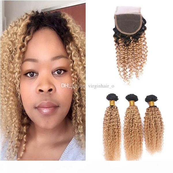 honey blonde ombre indian virgin human hair with closure afro kinky curly 1b 27 two tone ombre 13x4 lace closure with 3 bundles, Black
honey blonde ombre indian virgin human hair with closure afro kinky curly 1b 27 two tone ombre 13x4 lace closure with 3 bundles, Black