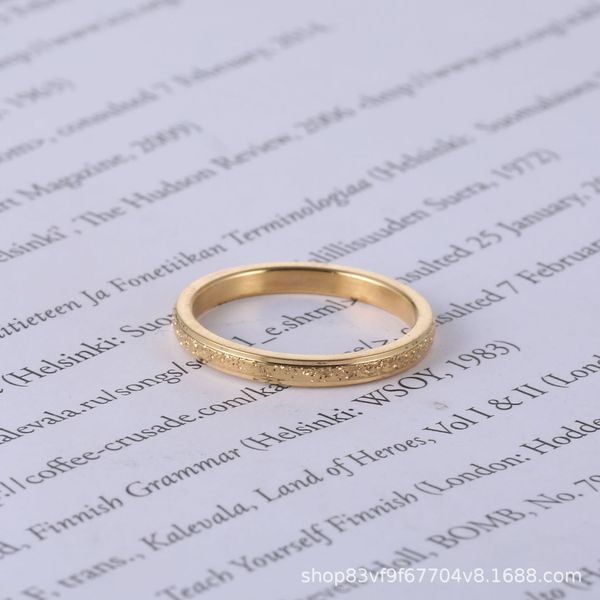 for 2mm fine pearl sand stainless steel ring women lovers, Silver
for 2mm fine pearl sand stainless steel ring women lovers, Silver