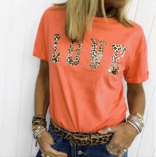summer cotton patchwork printed women female love loose leopard love elegant lady casual shirts tees, White
summer cotton patchwork printed women female love loose leopard love elegant lady casual shirts tees, White