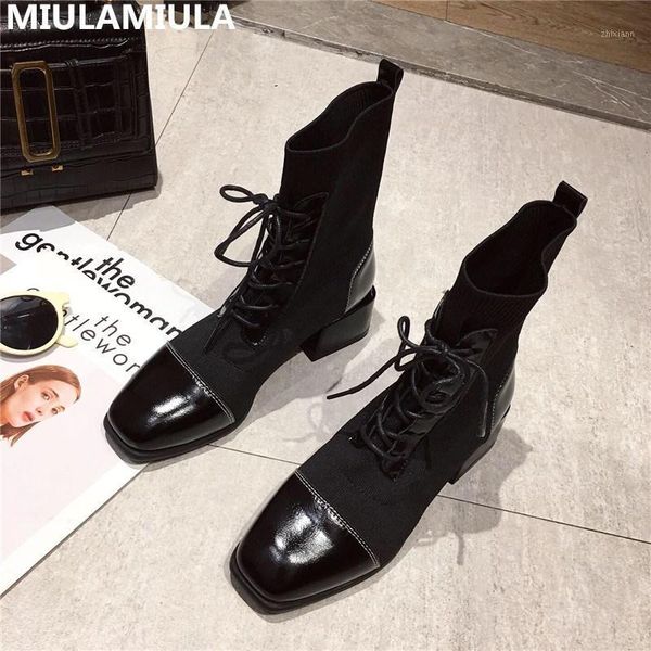 2020 autumn korean fashion black square toe lace-up brand short ankle boots stretch fabric chunky platform women shoe winter1
2020 autumn korean fashion black square toe lace-up brand short ankle boots stretch fabric chunky platform women shoe winter1