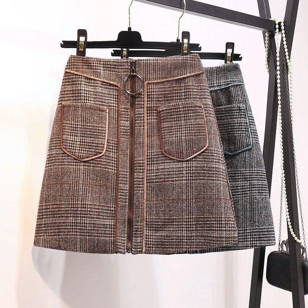 skirts winter women's high-waisted a-line bag hip houndstooth woolen plaid skirt s-2xl female, Black
skirts winter women's high-waisted a-line bag hip houndstooth woolen plaid skirt s-2xl female, Black