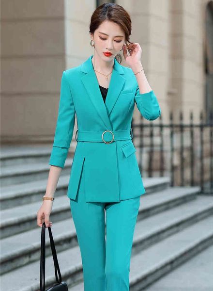 women's two piece pants elegant green women formal uniform designs uits autumn winter business work wear with and jackets coat ol blaze, White
women's two piece pants elegant green women formal uniform designs uits autumn winter business work wear with and jackets coat ol blaze, White