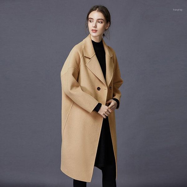 women 2020 winter autumn elegant woolen wool female fashion long coats vintage minimalist woolen overcoat oversize outwear l331, Black
women 2020 winter autumn elegant woolen wool female fashion long coats vintage minimalist woolen overcoat oversize outwear l331, Black