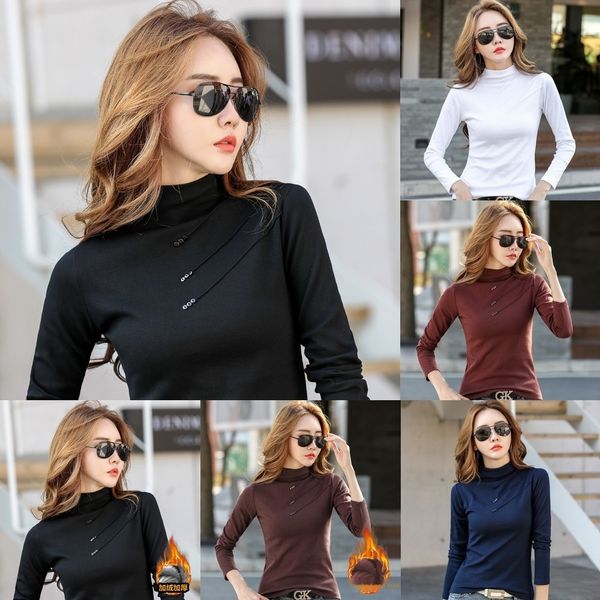 z40ki bottoming women's shirt autumn winter 2020 collar thickened half korean oat high warm solid color long sleeve t-shirt women, White
z40ki bottoming women's shirt autumn winter 2020 collar thickened half korean oat high warm solid color long sleeve t-shirt women, White