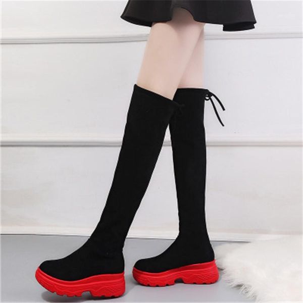 autumn women platform over the knee boots female fashion boots winter warm snow shoes hided wedge lady high boot black eu1 
autumn women platform over the knee boots female fashion boots winter warm snow shoes hided wedge lady high boot black eu1