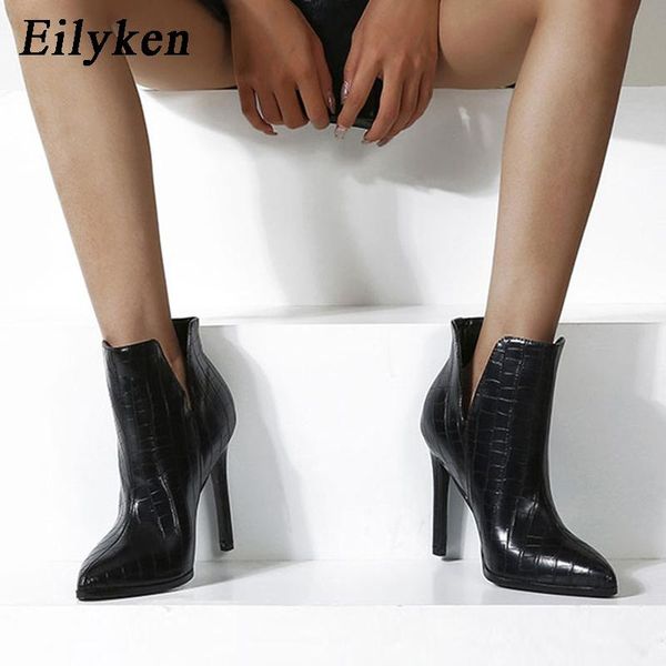 eilyken autumn fashion western cowboy motorcycle boots women snake grain pu leather thin high heels booties ankle botas shoes, Black
eilyken autumn fashion western cowboy motorcycle boots women snake grain pu leather thin high heels booties ankle botas shoes, Black
