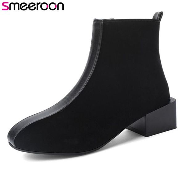 smeeroon 2020 простой офис платье обувь ботинки женщин смешанные цвета на молнии квадратный каблук удобный повседневная обувь женщина ботиль, Black
smeeroon 2020 простой офис платье обувь ботинки женщин смешанные цвета на молнии квадратный каблук удобный повседневная обувь женщина ботиль, Black