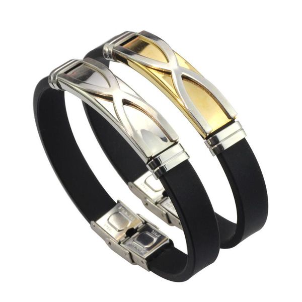 memolissa silicone stainless steel cross bracelet bangle for men gold wristband masculine cool jewelry, Black
memolissa silicone stainless steel cross bracelet bangle for men gold wristband masculine cool jewelry, Black