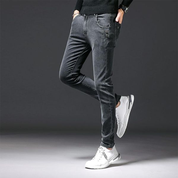2020 осень новый корейский slim fit тощие джинсы мужская одежда все кнопки match декор комфортные натяжные джинсовые брюки 27-36 продажа, Blue
2020 осень новый корейский slim fit тощие джинсы мужская одежда все кнопки match декор комфортные натяжные джинсовые брюки 27-36 продажа, Blue