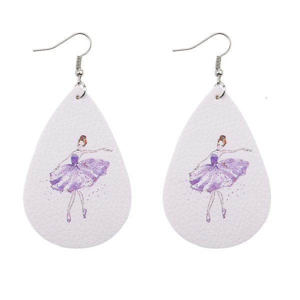factory price ballet new design friendship pu leather earrings mum love printed round teardrop dangle earring for women, Golden
factory price ballet new design friendship pu leather earrings mum love printed round teardrop dangle earring for women, Golden