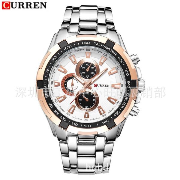 curren / carrion 8023 fashion large dial leisure business watch men's quartz watch waterproof watch, Slivery;brown
curren / carrion 8023 fashion large dial leisure business watch men's quartz watch waterproof watch, Slivery;brown