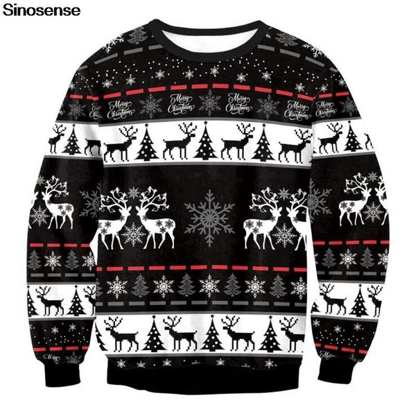 men women holiday christmas tree reindeer snowflakes sweater pullover ugly christmas sweaters jumpers 3d funny xmas sweatshirt, White;black
men women holiday christmas tree reindeer snowflakes sweater pullover ugly christmas sweaters jumpers 3d funny xmas sweatshirt, White;black
