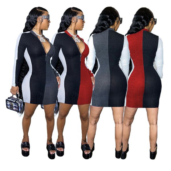 womens designer plus size dress long sleeve panelled v neck mini dresses fashion casual women clothing, Black;gray
womens designer plus size dress long sleeve panelled v neck mini dresses fashion casual women clothing, Black;gray