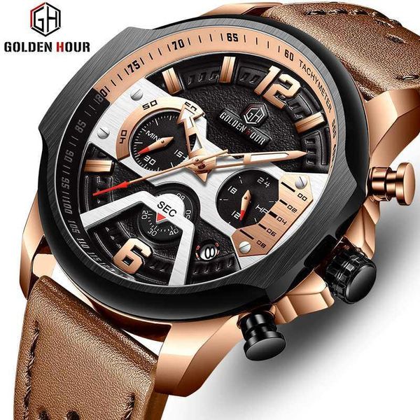goldenhour casual leather strap mens quartz watch waterproof male clock chronograph men fashion watch relogio masculino1, Slivery;brown
goldenhour casual leather strap mens quartz watch waterproof male clock chronograph men fashion watch relogio masculino1, Slivery;brown