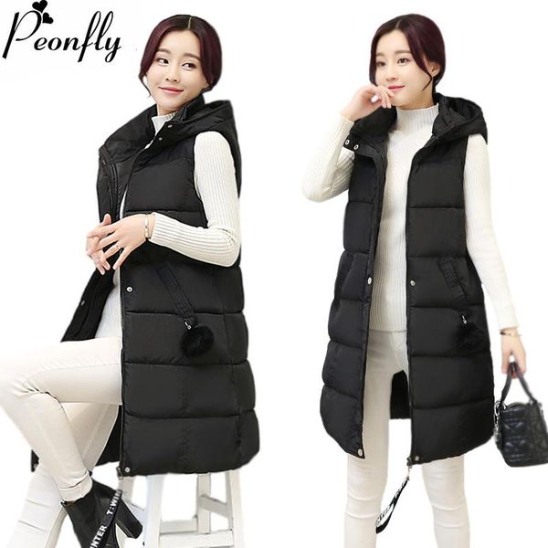 peonfly fashion solid color hooded vest winter autumn women fur ball cotton warm casual waistcoat female sleeveless jacket, Black;white
peonfly fashion solid color hooded vest winter autumn women fur ball cotton warm casual waistcoat female sleeveless jacket, Black;white