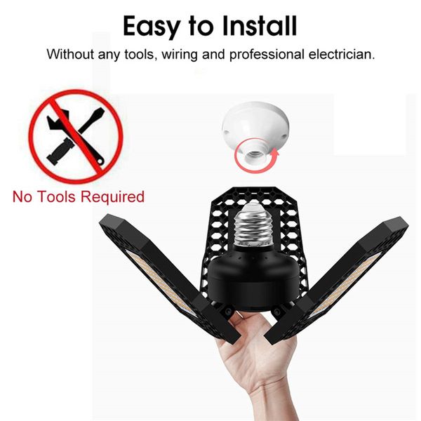led garage light 360 degrees deformable ceiling light for home warehouse workshop folding three-leaf deformation lamp ac85-265v
led garage light 360 degrees deformable ceiling light for home warehouse workshop folding three-leaf deformation lamp ac85-265v
