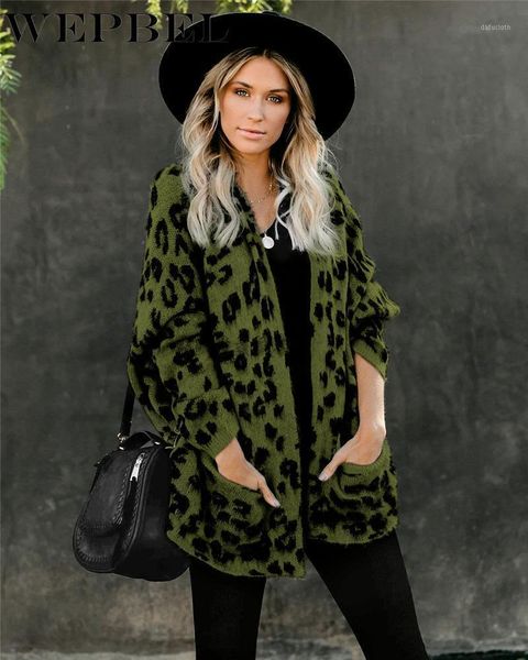 wepbel women's casual long sleeve cardigan pocket v-neck loose knitted sweater autumn and winter leopard printed sweater1, White
wepbel women's casual long sleeve cardigan pocket v-neck loose knitted sweater autumn and winter leopard printed sweater1, White
