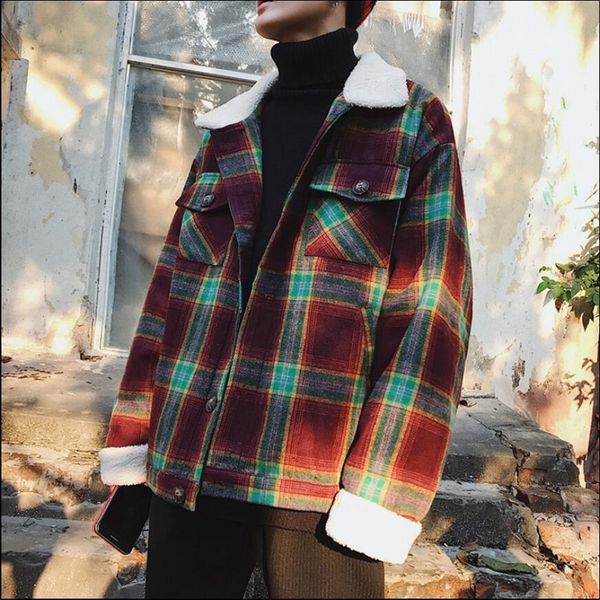 2020 and m- autumn winter new lamb hair lapel male jacket tartan student's version short coat grid cotton jackets yut7, Black
2020 and m- autumn winter new lamb hair lapel male jacket tartan student's version short coat grid cotton jackets yut7, Black