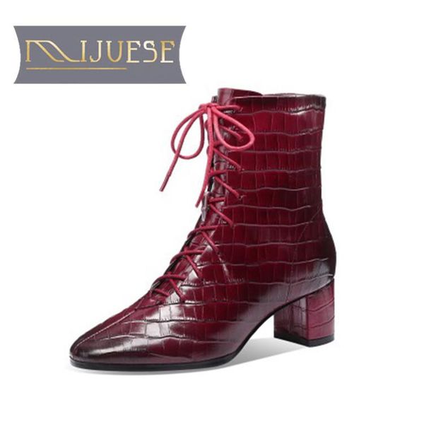 boots mljuese 2021 women ankle cow leather winter short plush square toe lace-up high heels female size 40, Black
boots mljuese 2021 women ankle cow leather winter short plush square toe lace-up high heels female size 40, Black