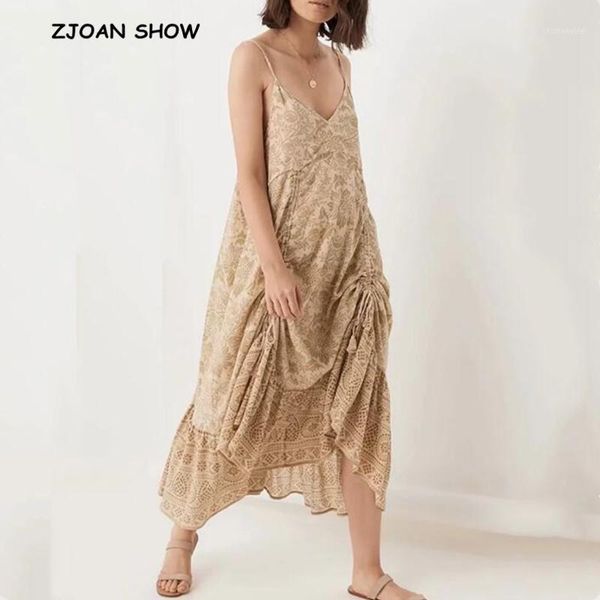 2020 floral print shirring stitching pleated lacing up stream women bohemian spaghetti strap dress v neck boho dresses holiday1, Black;gray
2020 floral print shirring stitching pleated lacing up stream women bohemian spaghetti strap dress v neck boho dresses holiday1, Black;gray