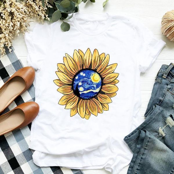 women lady sunflower night painting vintage print aesthetic ladies t tee womens shirt clothes tshirt female graphic t-shirt, White
women lady sunflower night painting vintage print aesthetic ladies t tee womens shirt clothes tshirt female graphic t-shirt, White