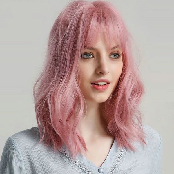 cigarette pink lovely bobo short curly wig natural lady chemical fiber high-temperature silk wig with bangs full head cover, Black
cigarette pink lovely bobo short curly wig natural lady chemical fiber high-temperature silk wig with bangs full head cover, Black
