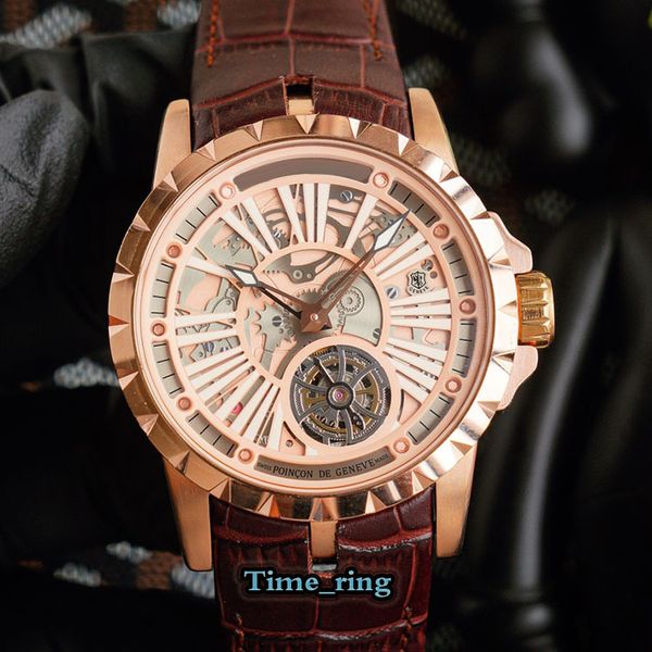 edition excalibur rddbho0560 skeleton dial rose gold steel case automatic mechanical movement mens watch leather strap sport watches, Slivery;brown
edition excalibur rddbho0560 skeleton dial rose gold steel case automatic mechanical movement mens watch leather strap sport watches, Slivery;brown