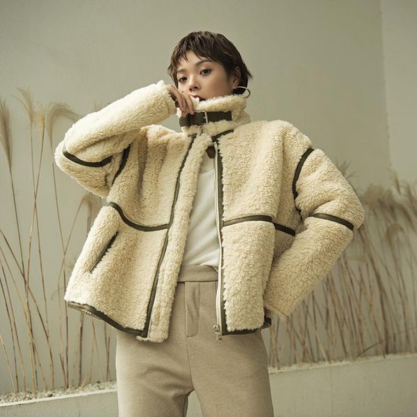 2020 autumn winter women's coat double-face fur loose thick artificial fur three colors long sleeve female jacket, Black
2020 autumn winter women's coat double-face fur loose thick artificial fur three colors long sleeve female jacket, Black
