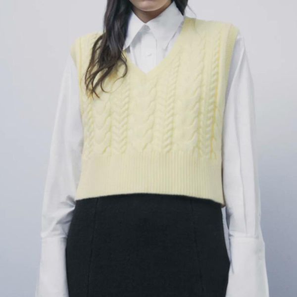 women's sweaters kumsvag women autumn sweet vests ribbed v-neck sleeveless knitted female fashion waistcoat sweater clothing bb3103, White;black
women's sweaters kumsvag women autumn sweet vests ribbed v-neck sleeveless knitted female fashion waistcoat sweater clothing bb3103, White;black