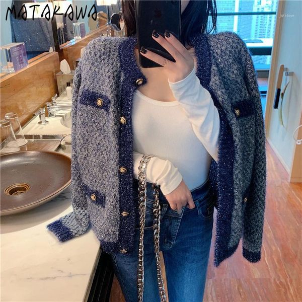 matakawa single-breasted knitted cardigan elegant and loose fashion round neck woman sweaters long-sleeved pull femme hiver1, White
matakawa single-breasted knitted cardigan elegant and loose fashion round neck woman sweaters long-sleeved pull femme hiver1, White