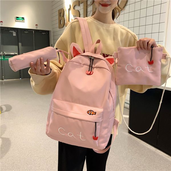 3pcs set cute schoolbag waterproof school bags kids bookbag cat bagpack backbag school backpack for teenager girls rucksack lj200918
3pcs set cute schoolbag waterproof school bags kids bookbag cat bagpack backbag school backpack for teenager girls rucksack lj200918