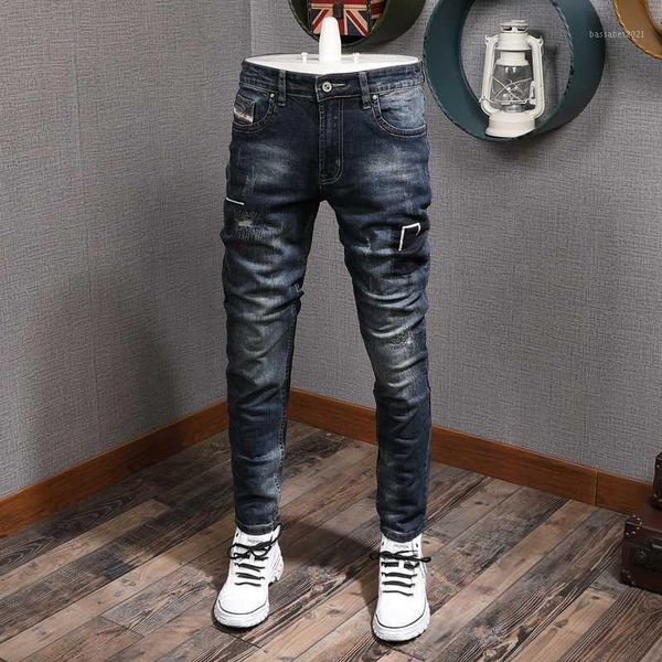 men's jeans style fashion men blue color elastic slim fit ripped denim pencil pants streetwear hip hop homme1
men's jeans style fashion men blue color elastic slim fit ripped denim pencil pants streetwear hip hop homme1