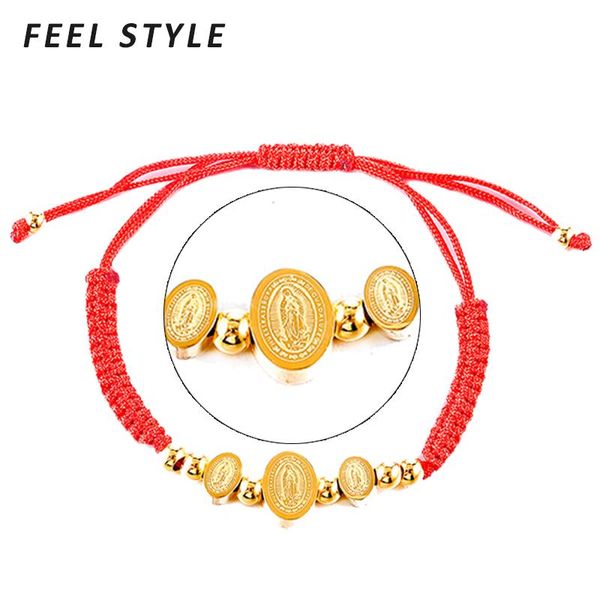 charm bracelets adjustable rope chain bracelet for men women religious virgin mary medal pulseras our lady lover gift, Golden;silver
charm bracelets adjustable rope chain bracelet for men women religious virgin mary medal pulseras our lady lover gift, Golden;silver