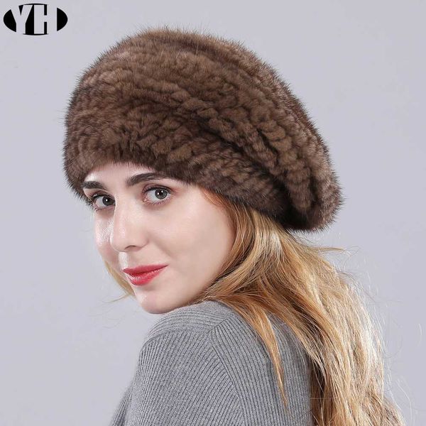 berets 2021 arrive women real 100% handmade knit mink hat brand winter casual fur caps, Blue;gray
berets 2021 arrive women real 100% handmade knit mink hat brand winter casual fur caps, Blue;gray