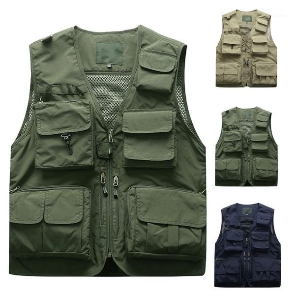 men's vests 2021men multi-pocket classic waistcoat male sleeveless unloading solid coat work vest pographer tactical mesh jacket#351, Black;white
men's vests 2021men multi-pocket classic waistcoat male sleeveless unloading solid coat work vest pographer tactical mesh jacket#351, Black;white